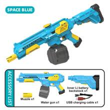 Pistola ad acqua elettrica Byson ricaricabile per bambini, adolescenti e adulti, con assorbimento dell'acqua elettrico ad alta potenza e gittata lunga, ideale per piscina e divertimento all'aperto in estate