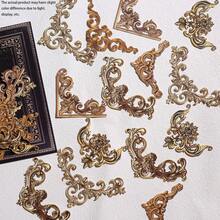 24 peças de adesivos de canto para scrapbook, material de papel para scrapbooking, arte, colagem, papelaria, planejador, decoração, diário, adesivos de lixo