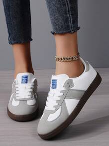 Neue Damen Lässig Sport Schuhe Farbblock Große Größen 36-45 Sneaker, Damen Lässig Sport Schuhe, Frühling Sommer Neuer Stil Mode vielseitige leichte atmungsaktive Schuhe, Schüler Rückkehr zur Schule Schuhe