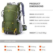 MOUNTAINTOP 40L Hiking Backpack,Lightweight Travel Backpack For Men Women Outdoor Backpacking, Camping - 40l-army Green - View 2