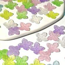50pcs Colorful Acrylic Small Flower Bead DIY Bracelet, Keychain, Handmade Jewelry Supplies, Festival Gifts