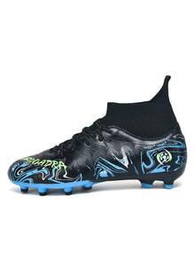 1 Pair Adult Unisex Low-Top Outdoor Soccer Cleats, Professional Sports Shoes For Men, Large Size, Non-Slip, Wear-Resistant, AG/FG Suitable For Natural Grass, Soft Ground, Lace-Up Football/Rugby Shoes, Lightweight, High-Performance, Anti-Slip Design, High-Top Professional Soccer Boots, Factory Direct - Dark Blue - View 10