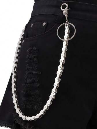 1pc Women's Street Hip-Hop Bicycle Chain Pants Chain, Versatile Fashionable Accessory Fall, Autumn, Halloween