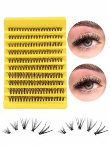 Wimpernkläppchen-Falsche Wimpernverlängerung, 200 Clusters individuelle Wimpern-Extensions, D-Ringel-Cluster-Wimpernverlängerung 8-16 mm, wiederverwendbare flauschige individuelle Wimpern-Cluster - DIY-Wimpern für Anfänger, Geschenke zum Valentinstag für junge Mädchen