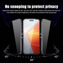 1 pieza Protector de pantalla de privacidad libre de polvo, compatible con iPhone 15/14/13/12/11 Pro Max Plus/XS/XR Series, instalación rápida