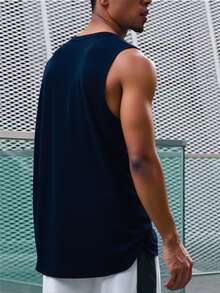 King T-shirt Playera Sin Mangas Hombre 100% Algodón Suave Estampado River City Tigers Diseño Gráfico Deportivo Vintage Retro 1813 Cabeza de Tigre Cuello Redondo Clásico Casual Urbana Original Cómoda Transpirable Estilo Deportivo Ligera Ideal Verano Entrenamiento Camiseta Deportiva Masculina Top Moda - Azul Marino - Ver 3