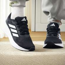Adidas 男鞋女鞋運動鞋 GALAXY STEP 輕量舒適跑步鞋耐磨低筒休閒鞋 JQ7499 - 黑色/白色 - 查看 6