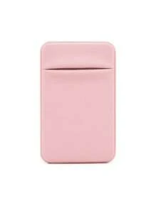 1 pieza Soporte universal de tarjetas para teléfono con pegatina, aplicable a varios modelos de teléfonos para almacenar tarjetas como tarjetas de autobús, tarjetas bancarias, tarjetas de identificación o monedas para evitar la pérdida de tarjetas