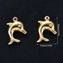 5Pcs Stainless Steel Sea Animals Shells Hollow Charms For DIY Jewelry Bracelet Necklace Earrings Making Small Pendants Findings - Multicolor - View 14