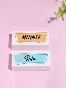 10pcs Personalised Pencil Erasers.Customized Text And Colour. Students Teachers Prize Reward Back To School Office Supplies Graduation Gift.