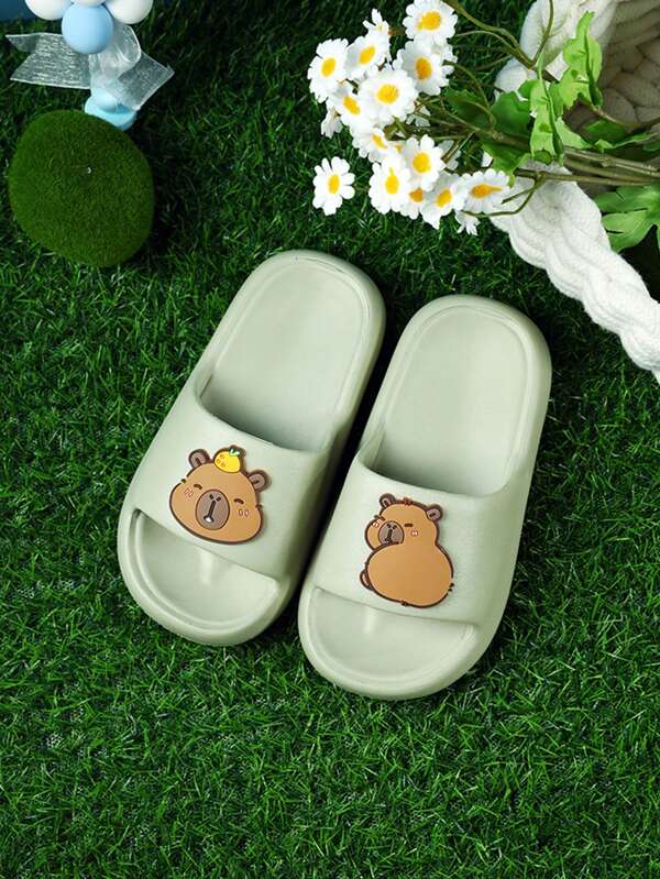 Urocze kapibara dziecięce letnie kapcie, modne lekkie wygodne miękkie podeszwy na zewnątrz/domowe kapcie dla dużych dzieci