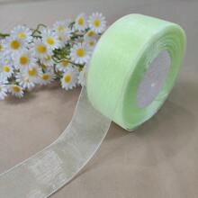1 Roll 4cm Wide 45m Length Luxury Tulle Ribbon Bowknot Organza Fabric Flowers Gift Wrapping Sewing Accessories, For Birthday Party, Bridal Wedding, Holiday Gift, Rainbow Sheer Organza Ribbon, Width 1.57 Inch, Length 45m, Multi-Color, Suitable For DIY Rose, Fresh Flower Gifts Packaging, Wedding Party Bows, Applicable For Bouquets, Hair Accessories, Christmas And Easter Party Decoration, Valentine's Day Gift Wrapping, Bohemian Style, Wedding Ceremony Venue Decor, Bridal Shower