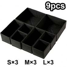 6/9/12 Pack Collapsible Storage Bins Fabric Underwear Storage Baskets Organizer For Shelf Home Closet Towels Toy Houseware,Household Merchandises,Birthday Decarations,New Year Gifts,Valentine's Day Gifts - Khaki - View 15