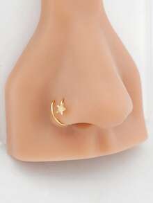 4/1Piece Multi-Style 20G Nose Ring Stud Earrings Surgical Steel Nose Stud Inlaid With Shiny CZ Flower Nose Piercing Jewelry Women's Nose Ring,Softening Treatment Is Adjustable , 7mm Various Nose Sleeve Kits Include Star Shape, Circular CZ, Various Styles, Free To Match Nose Sleeve Jewelry, Gifts For Friends Valentine's Day Gifts, Mom, Mother's Day, Gifts - -multiple Styles - View 17