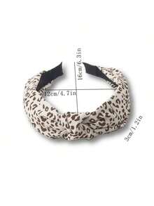 2/4pcs Fabric Leopard Print Twist Headbands - Multicolor - View 3