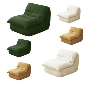 Sillón tapizado Maillard - Sofá con acento extraíble y lavable, con estética, compacto y ahorrador de espacio individual para salas de estar/dormitorios pequeños, con tapizado de tela esponjoso y confortable como una nube