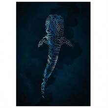 1 Pc Optional Frame Posters Wall Arts Classical Vintage Giant Creatures In The Ocean Canvas Painting Wall Decor Manta Ray Turtle Whale Shark Art Poster Print Picture ﻿