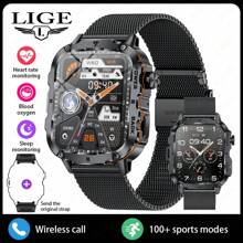 LIGE Smart Watch/Stylish Sports Watch/1.95-Inch Large Screen/Wireless Call/Smart Voice Assistant/Calories/Timer/Alarm Timer/Photo Record/Multifunctional New Men's And Women's Watch/Sports Tracking Bracelet/Men's Watch/Ladies' Watch/Ladies Watch/Wear Decoration