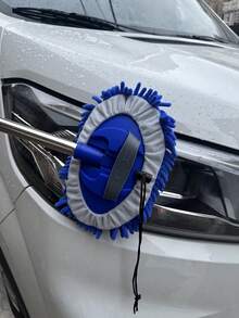 2 Pieces Detachable Car Wash Mop With 1pc Mop Head, Chenille Car Wash Mop,Cleaning Supplies,Multi-Purpose - Blue - View 7