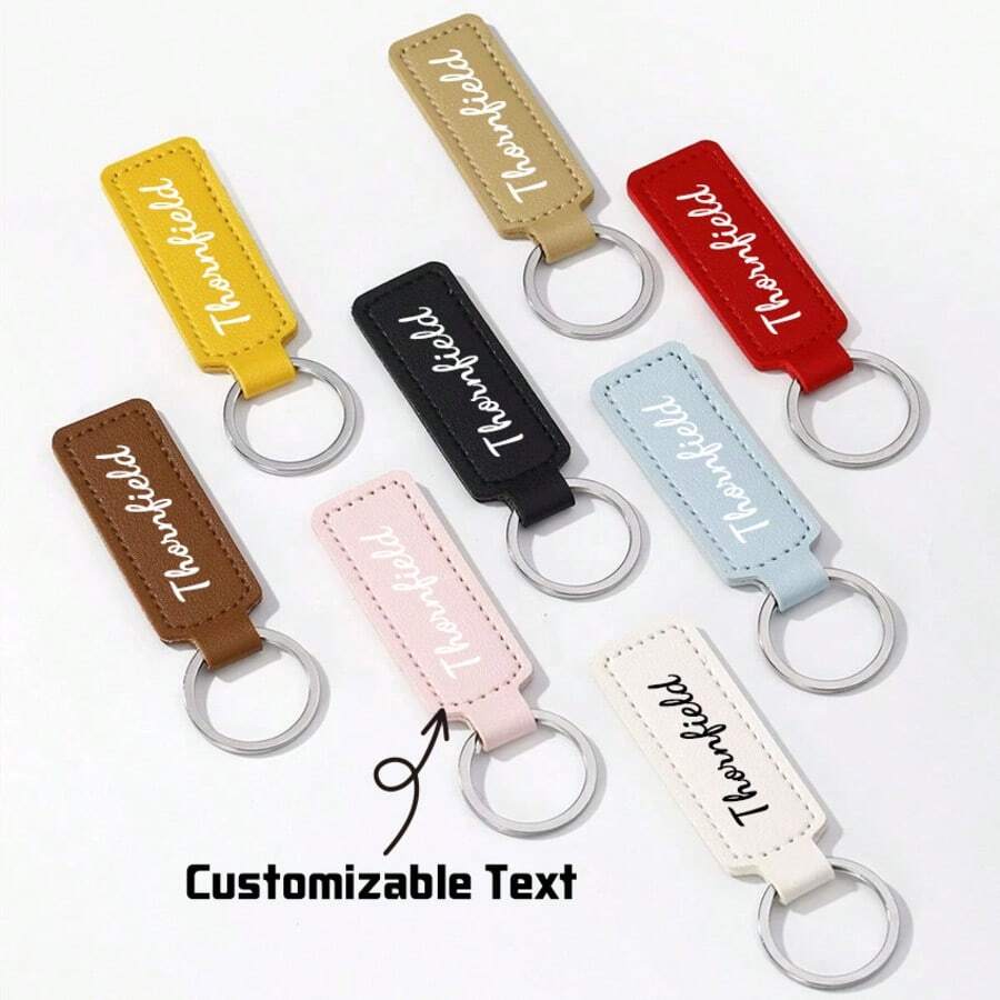 Customized Keychain Accessories Personalized Bag Accessories Minimalist Car Key Accessories Customizable Name Keychains Creative Gift Keyrings , Holiday Essential - Multicolor - View 1
