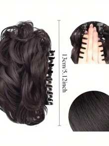 Accessorio elegante per chignon sintetico | Disegno multicolore a forma ovale con morsetto | Accessorio versatile per chignon alto adatto per signore | Adatto per uso quotidiano e occasioni speciali | Perfetto regalo per lei, accessorio per capelli