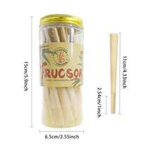 Cones pré-enrolados em lata marrom, naturais, não branqueados, ultrafinos, de queima lenta e com pontas pontiagudas, papel cônico portátil em rolo, perfeitos como presente para namorados, presentes para festas ou para amigos, artigos para atividades ao ar livre, acessórios de papel com ponta de filtro pré-enrolado, fáceis de transportar.