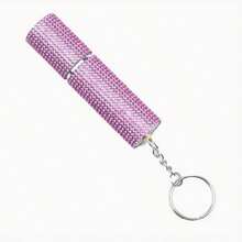 1PC New Multifunctional Rhinestone Shiny Spray Bottle With Twisted Cap Keychain, Easy To Carry, Ideal For Perfume Or Liquid Dispensing, Travel, Vacation, Travel, Makeup Company, Mini Light Perfume Bottle, Personalized Fashion Accessories, Women's Valentine's Day And Other Festivals - Multicolor - View 7