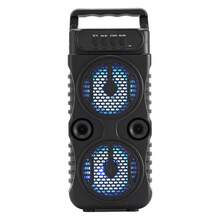 Dazone Portable Bluetooth Speaker Dual 3-In Woofer Wireless Stereo Speaker Subwoofer USB Rechargeable Heavy Bass LED Party PA Sound System AUX FM Remote Control LED Light Handle - Dual 3-in Woofer - View 7