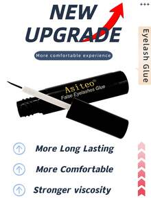 Asiteo 1pc 5ml Upgraded Black Quick-Drying Eyelash Glue, Waterproof Lash Extension Adhesive - Black - View 3