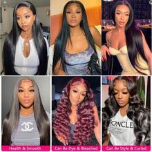 15A Brazilian Straight Human Hair Bundles 26 28 30 32Inch 100% Unprocessed Virgin Straight Weave 4 Bundles Human Hair - Natural Black - 查看 9