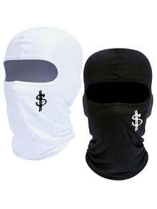 2 件男女通用印花巴拉克拉法帽滑雪面罩，适合春夏季节旅行、骑自行车、徒步旅行、钓鱼等户外活动