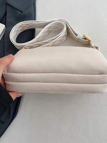 Minimalist Simple Crossbody Bag, Fashion PU Shoulder Bag, Ladies Casual Handbag And Wallet Set - White - View 6