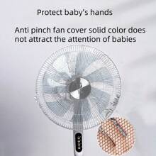 1pc Fan Guard - Anti-Pinch Net, 2025 Best Selling New Model 1pc White/Black Electric Fan Protective Net, Child-Fan Cover, Net, Round Protective Cover, Durable Dust Cover - Essential Cleaning Tool To Meet Home, Apartment And Dorm Dust-Proof Needs