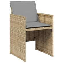 vidaXL Set Pranzo Da Giardino 13 Pz Con Cuscini Beige Misto Polyrattan - Beige - View 4