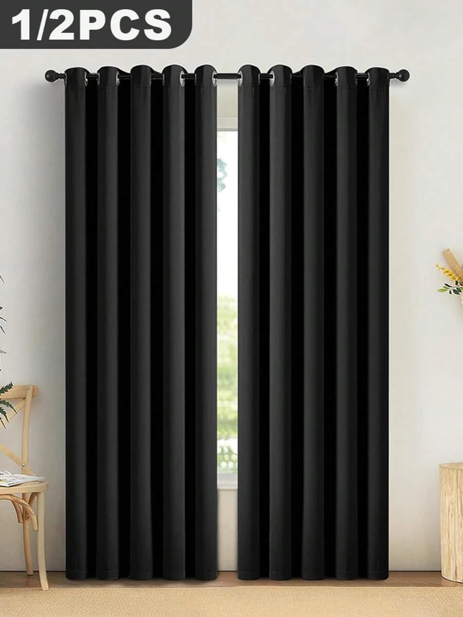 Cortinas opacas (media luna), aislamiento de calor, adecuadas para sala de estar, dormitorio, cocina o baño