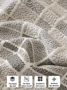 1pc Summer Breathable Jacquard Non-Slip Sofa Seat Cushion Cover, Style Cool And Skin-Friendly, Pet-Proof, Elastic Sofa Slipcover, Fits L-Shaped Sofa And 1/2/3/4 Seat Sofa
