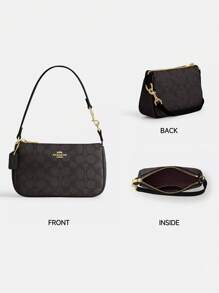 Coach Bolso y bolso de mano de mujer Nolita 19 de color negro, cartera clásica de señora con cierre de cremallera metálica