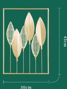 1pc Nordic Metal Leaf Iron Wall Hanging Decor, Plant Ginkgo Palm Maple Leaves Wall Pendant Mural Living Room Bedroom Home Decoration Room Decor Bedroom Decor Wall Decor