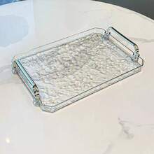 1 Bandeja con patrón de ondas de agua, bandeja para decoración de tartas, bandejas de boda, bandejas de almacenamiento - transparente - Ver 8
