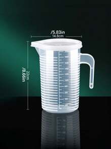 1pc Plastic Measuring Cup With Scale, Household Scale Cup, Kitchen Liquid Measuring Cup, Multi-Function Baking Cooking Measuring Cup, Kitchen Essential Tools, Kitchen Supplies, Household Supplies