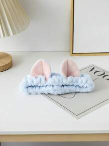 Cat Ears Coral Velvet Face Spa Hairband - Comfortable And Stylish Wash And Make-Up Headband Cute Face Wash Hair Band Plush Headband Wider Non-Slip Face Wash Make Up Anti Wet Hair Sports Face Wash Special Hair Tie Back To School