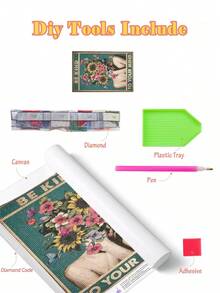 |Tranh kim cương tự làm 5D|Tranh khảm thêu tự làm Pop Blooming Women 5D, Tranh in nghệ thuật treo tường bằng vải canvas hình hoa và phụ nữ. Tranh kim cương trang trí nhà, Tranh trang trí thủ công, Tự làm tranh tường, Tận hưởng niềm vui khi thực hành, Quà tặng tuyệt vời nhất cho bạn bè - Nhiều màu - Xem 3