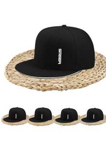 1pc Streetwear Flat Brim Hat, Versatile Casual American Style Flat Brim Baseball Cap For Men, Y2K, Suitable For Outdoor, Spring/Summer, Easter Gift