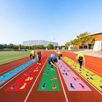 Team Building & Family Fun Essential! Hand-Foot Coordination Game Mat | PVC Durable, Stain-Resistant & Easy-Wipe For Indoor/Outdoor Group Activities – Perfect For Corporate Events & Party Games