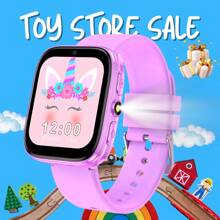 ERUN Montre connectée pour garçons/filles, écran tactile IPS de 1,54 pouces, mini caméra, lecteur de musique, montre de jeu, lampe de poche, narration, cadeau d'anniversaire, surprise de vacances, fournitures scolaires, fête des enfants