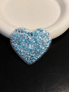 1pc Shiny Heart-Shaped Phone Grip Stand, Expandable Phone Holder, Phone Accessory - Multicolor - View 20