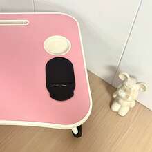Ultra-Large Portable Laptop Bed Table-Multifunctional Tray Holder With Cup Holder And Drawer, Fan And Lights-Ideal For Eating, Reading, Writing On Bed, Sofa, Floor-Stable, Durable, Foldable - 粉色 - 查看 4