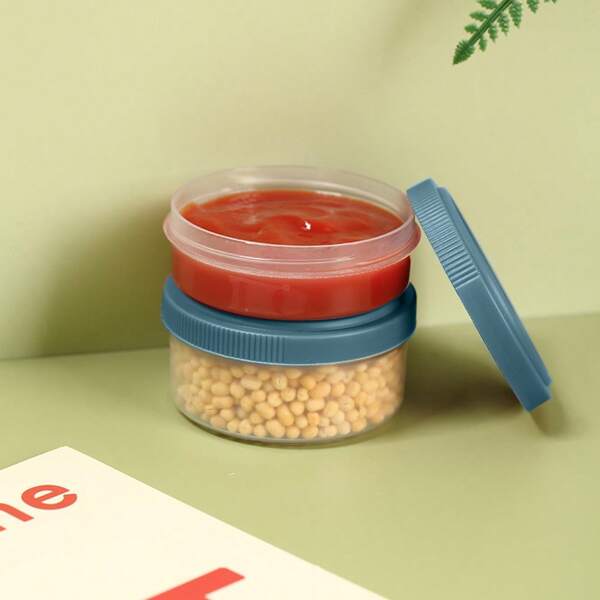 1PC Plastic Sauce Cup, 50ml/75ml Salad Tomato Sauce Seasoning Container, Sauce Box, Mini Bento Anti-Seepage Seasoning Box, Food Storage Box(Note: Plastic Products May Have Slight Scratches)