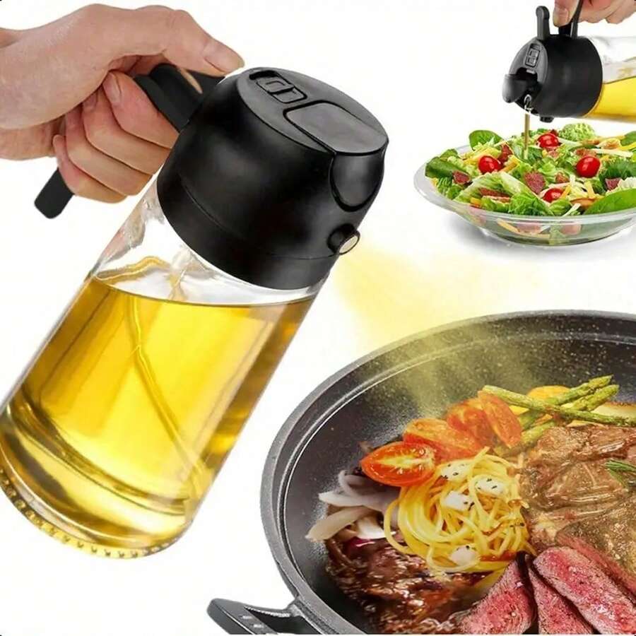 1 chai thủy tinh xịt dầu. Bình đựng dầu dùng hai lần. Bình đựng dầu ô liu chống rò rỉ, Giá đựng gia vị, Bình xịt nước tương/giấm, Đồ dùng nhà bếp, Đồ nấu ăn - Nhiều màu - Xem 1