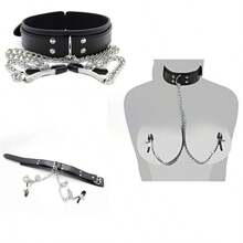 1pc Adult Products Erotic Collar Nipple Clip Punishment Leash Femdom Props Male And Female Masochistic Breast Sm Product